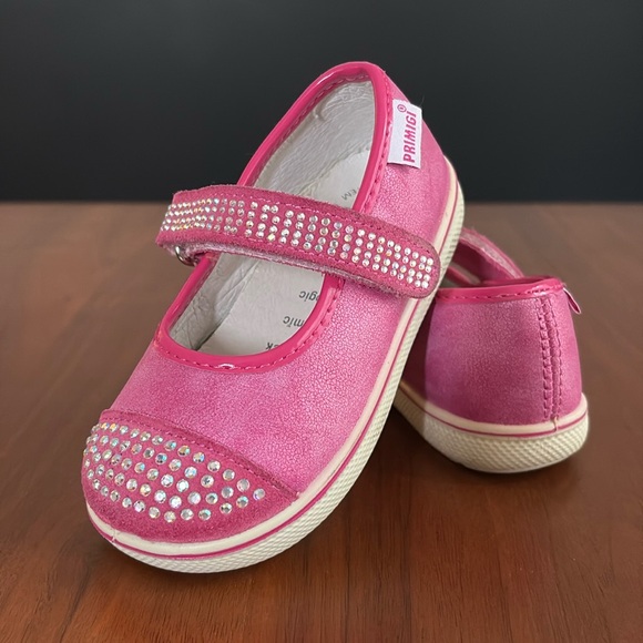 Primigi pink studded Mary Jane, pink leather, size 5.5 - Picture 5 of 10